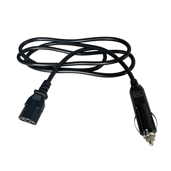Vehicle Plug C13 Power Cord 12-24 Volt 10A 1.5M Replacement Cable for Heated Lunch Box Portable Cooker Truck Travel Meal Warming Use
