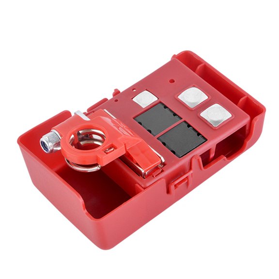 Vehicle Positive Terminal 32V 400A Connector Block, Red Housing Structure for Power Split Wiring Installation,