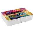 thumbnail image 1 of Vehicle Pu Leather Jewelry Box Earring Organizer Travel Organizer with Removable Compartment Portable, 1 of 6