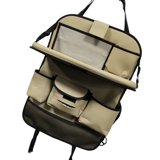 Vehicle Seat Back Storage Bag with Fold Down Tray, Mesh Pocket Layout ...