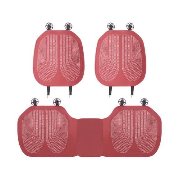 Vehicle Seat Pad Set, 3 Piece Perforated Front and Rear Cushions for Daily Commute, Long Drives, and All Season Use