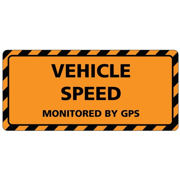 Vehicle Speed Monitored by GPS Bumper Magnet by DCM Solutions (Orange, 9.25" W x 4.25" H)