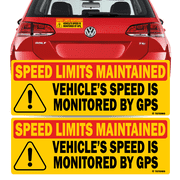 TOTOMO Vehicle Speed is Monitored by GPS Speed Limits are Maintained Magnet Sign, 2pk