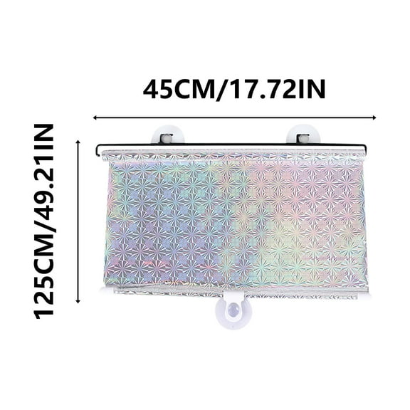 Vehicle Sun Shade Automatic Retractable Side Window Curtain with 3 Suction Cups Heat and Sunlight Protection for Car Cooling and Privacy Easy Installation and Storage