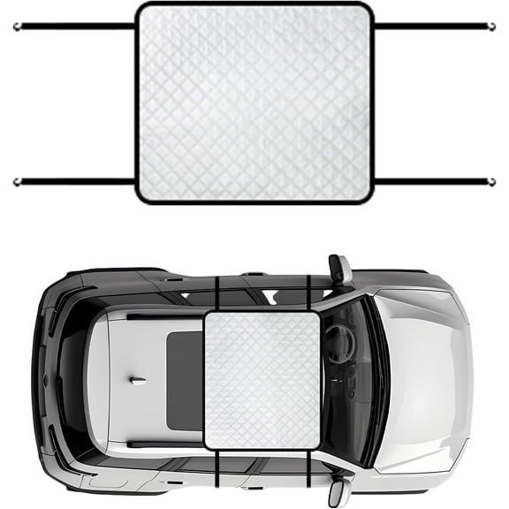 Vehicle Sunshade  Roof Shield, Window Cover | Portable UV Blocker with Elastic Bands for Cars, Trucks, Rainy Weather, Camping Protection, Driving, Outdoor Sun Roof Accessory