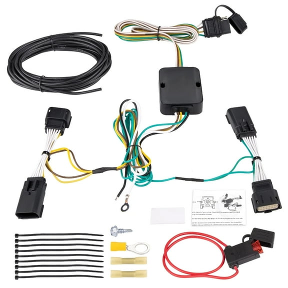 Trailer Lighting Hookup Device Wiring Harness Cable Connector Kit 56407 Simple Setup Fit for Vehicles, Easy Installation