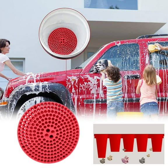 Vehicle Wash Grit Lid, Pail Strainer Screen for Sand and Gravel Separation, Sediment Trap for Auto Detailing, Reinforced Synthetic Vehicle Wash Implement for Scratch-Free Cleaning