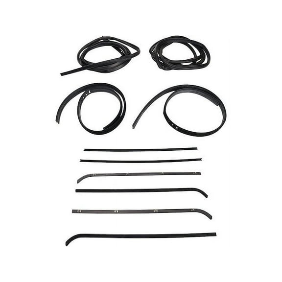 Vehicle Weatherstrip Kit 10 Piece - Compatible with 1964 - 1966 Chevy C10 Pickup 1965