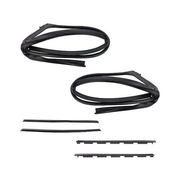 Vehicle Weatherstrip Kit 2 Piece - Compatible with 1988 - 1999 Chevy K1500 1989 1990 1991 1992 1993 1994 1995 1996 1997 1998