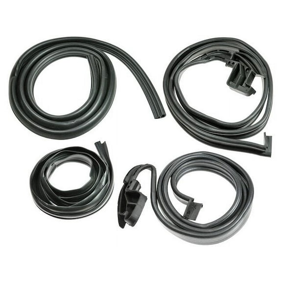 Vehicle Weatherstrip Kit 4 Piece - Compatible with 1976 - 1991 GMC Jimmy 1977 1978 1979 1980 1981 1982 1983 1984 1985 1986 1987 1988 1989 1990