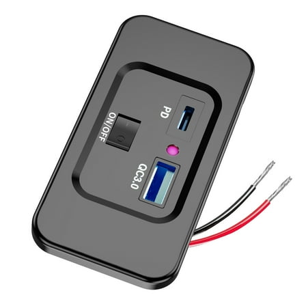 Vehicles Charging Station DIY QC3.0 USB PD20W USB C Port Fast Charging Socket