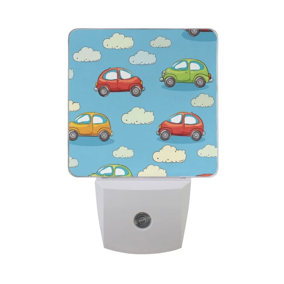 Vehicles Clouds Sky Cartoon LED Night Light with Smart Sensor Plug Into Wall Dusk to Dawn 2 packs