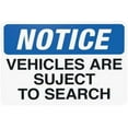 thumbnail image 1 of Vehicles Are Subject To Search Warning Sign, Entrance Metal Signs for Home Business Outdoor Indoor Road Yard Garage Street Wall Caution Custom Decor 12 x 8 Inch, 1 of 4