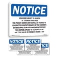 thumbnail image 1 of Vehicles Subject To Search By Entering This OSHA Notice Aluminum Sign 14 Inch x 10 Inch - 5 Pack, 1 of 8
