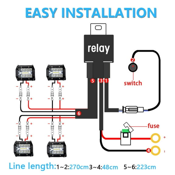 Vehicles light wiring sets,Switch Off-road Vehicles On Off Switch Relay On Off Leads 16 Universal Off Switch Off-road 40a Relay On Led Work Bar Off-road Vehicles Fit Vehicles Fit 4 Mewmewcat