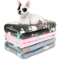 thumbnail image 1 of Vehomy 3Pcs Dog Blankets for Medium Dogs Pet Dog Flannel Blankets with Paw Patterns Warm Pet Cat Mat for Dog Bed Kennel Cute Paw Puppy Blanket Quilt Pet Blanket for Kitten Puppy L 27.5"x31.5", 1 of 6