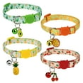 thumbnail image 1 of Vehomy 4Pcs Breakaway Cat Collars with Bells Kitten Collar Breakaway Friut Plaid Collar with Pineapple, Cherry, Lemon, Avocado Adjustable Collars for Female Girl Cats Male Boy Cats, 1 of 6