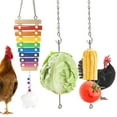 thumbnail image 1 of Vehomy Chicken Xylophone Toy and 2PCS Chicken Veggies Skewers Fruit Holder Chicken Vegetable Hanging Feeder Chicken Toys for Hens 3Pcs, 1 of 7