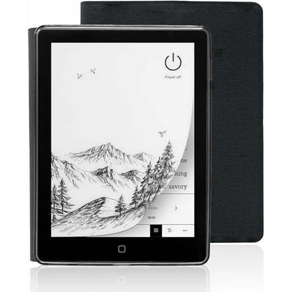 Veidoo 6 Inch E-Book Reader with Large E-Ink Screen, 32GB ROM, 758 x 1024, 212PPI, Adjustable SMARTlight, Android E-reader, Built-in Speaker, WiFi E-Ink Tablet with Cover(Black)