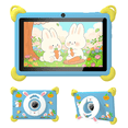 thumbnail image 1 of Veidoo 7-inch Android Kids Tablet, 2+32GB, Dual Cameras, Shockproof Case, Rabbit Stand Integrated Design, Detachable Shoulder Strap，Quad-Core Processor, iwawaAPP, Parental Control(Blue), 1 of 9