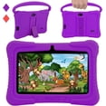 thumbnail image 1 of Veidoo 7 inch Android Kids Tablet, 2GB RAM 32GB Storage, Learning Tablet for Children, WiFi, Bluetooth, Dual Cameras, Parental Control, Toddler Tablet with Silicone Case (Purple), 1 of 7