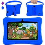 Veidoo 7 inch Android Kids Tablet, 2GB RAM 32GB Storage, Learning Tablet for Children, WiFi, Bluetooth, Dual Cameras, Parental Control, Toddler Tablet with Silicone CaseDark Blue