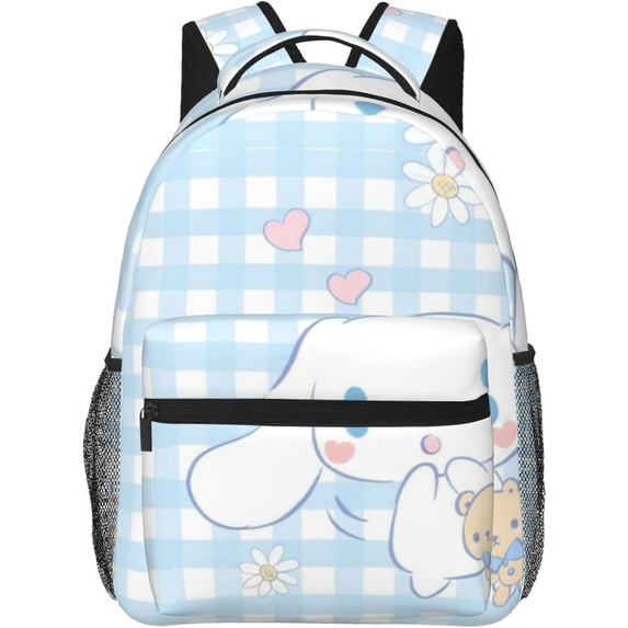 Veidsuh Cinnamoroll Backpack Withe Side Pokect Large Suitable For Men Women hiking Camping Picnic Kawaii Gifts