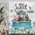 thumbnail image 1 of Veigike Hello Sweet Cheeks Farmhouse Shower Curtain, 70" x 70", 1 of 3
