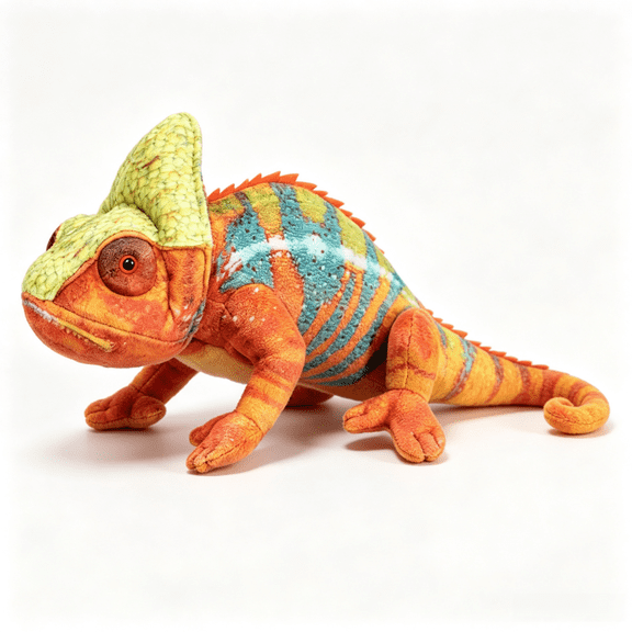 Veiled Chameleon Plush Toys 27/39in Realistic Chameleon Lizard Pillow Creative Gift