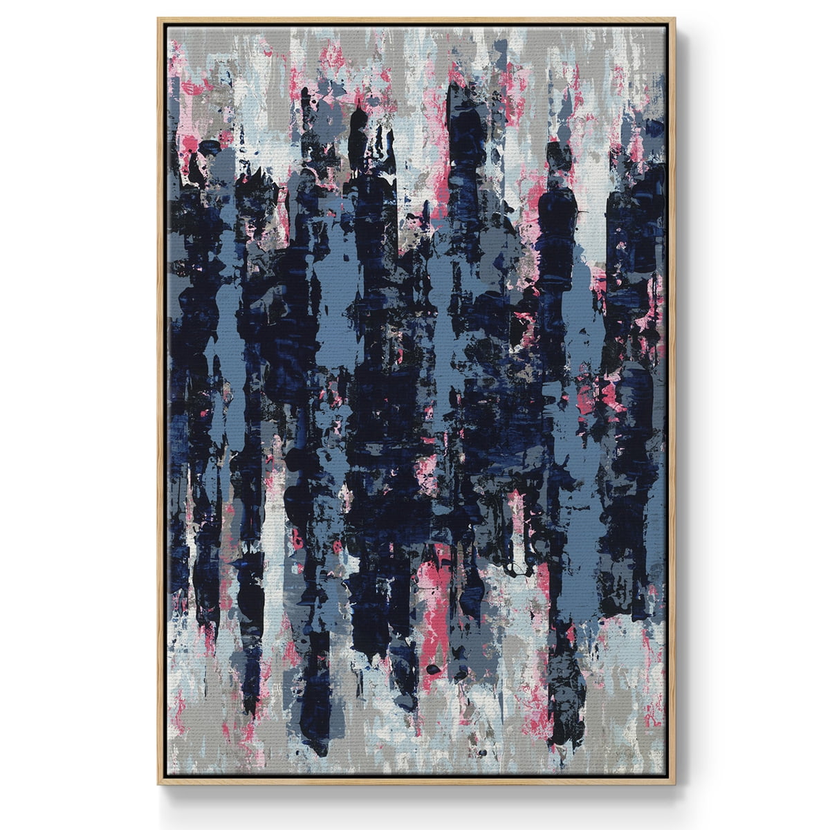 Veiled Heat Framed Premium Gallery Wrapped Canvas - Ready to Hang - 17 x 25 - Natural Wood Floating Frame