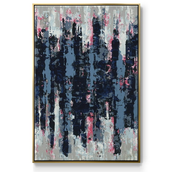 Veiled Heat Framed Premium Gallery Wrapped Canvas - Ready to Hang - 25 x 37 - Gold Floating Frame