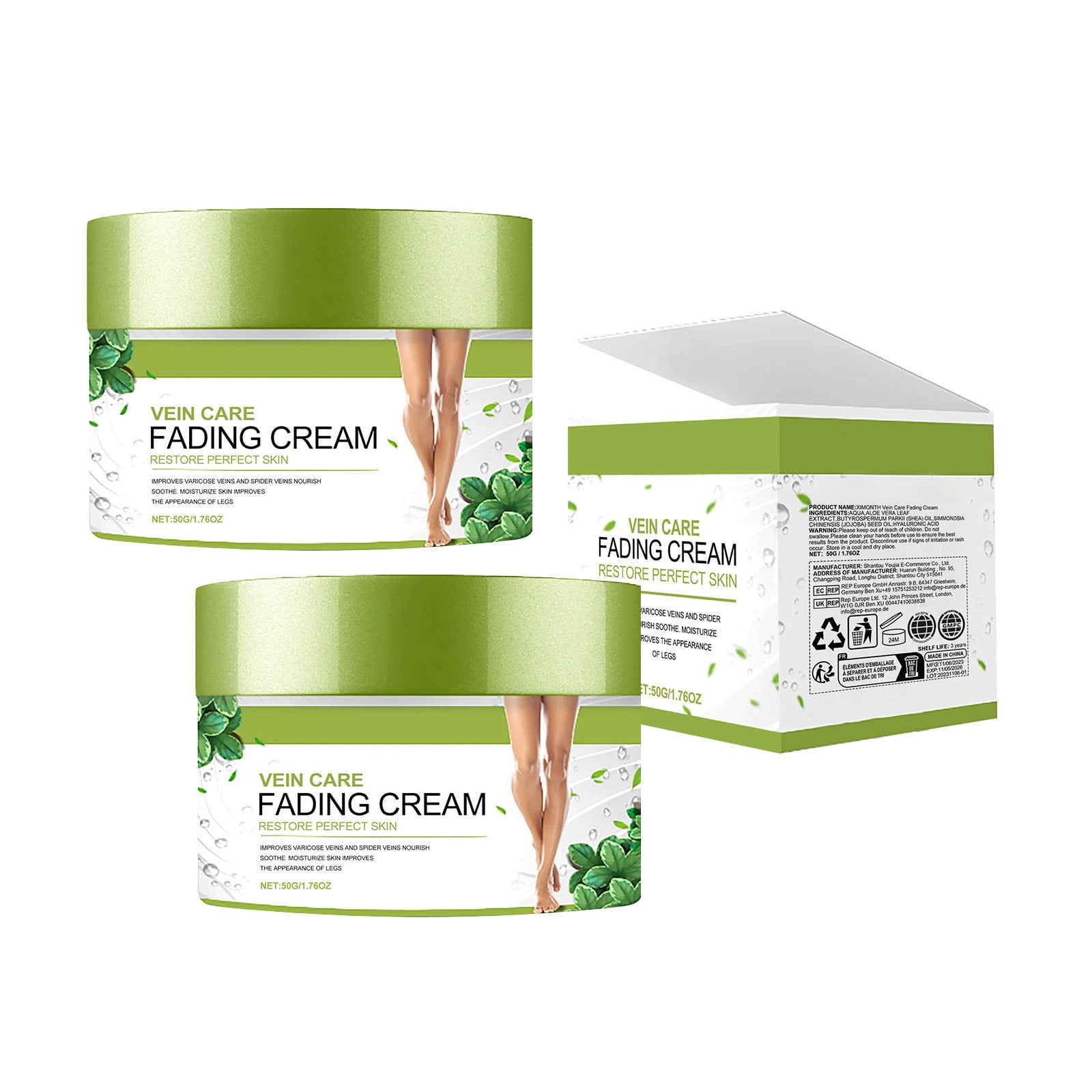 Vein Care Fading Cream, Anti Varicose Vein Soothing Leg Cream