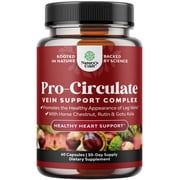 Natures Craft Vein Support Supplement for Varicose Veins & Improved Blood Circulation, 60 Caps