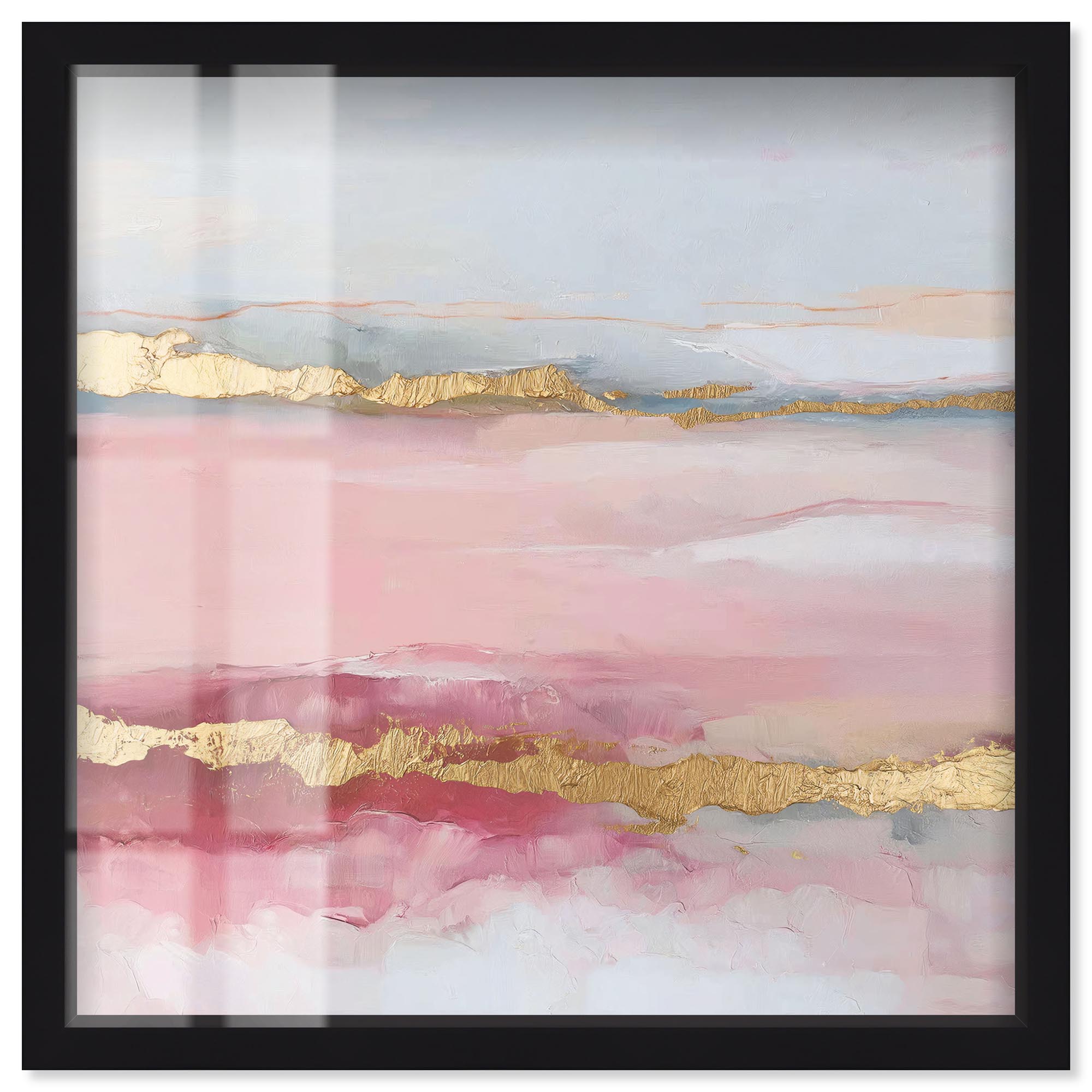 Vein of Gold I Shadowbox Print Coastal Gold Wall Art by Art Remedy ...