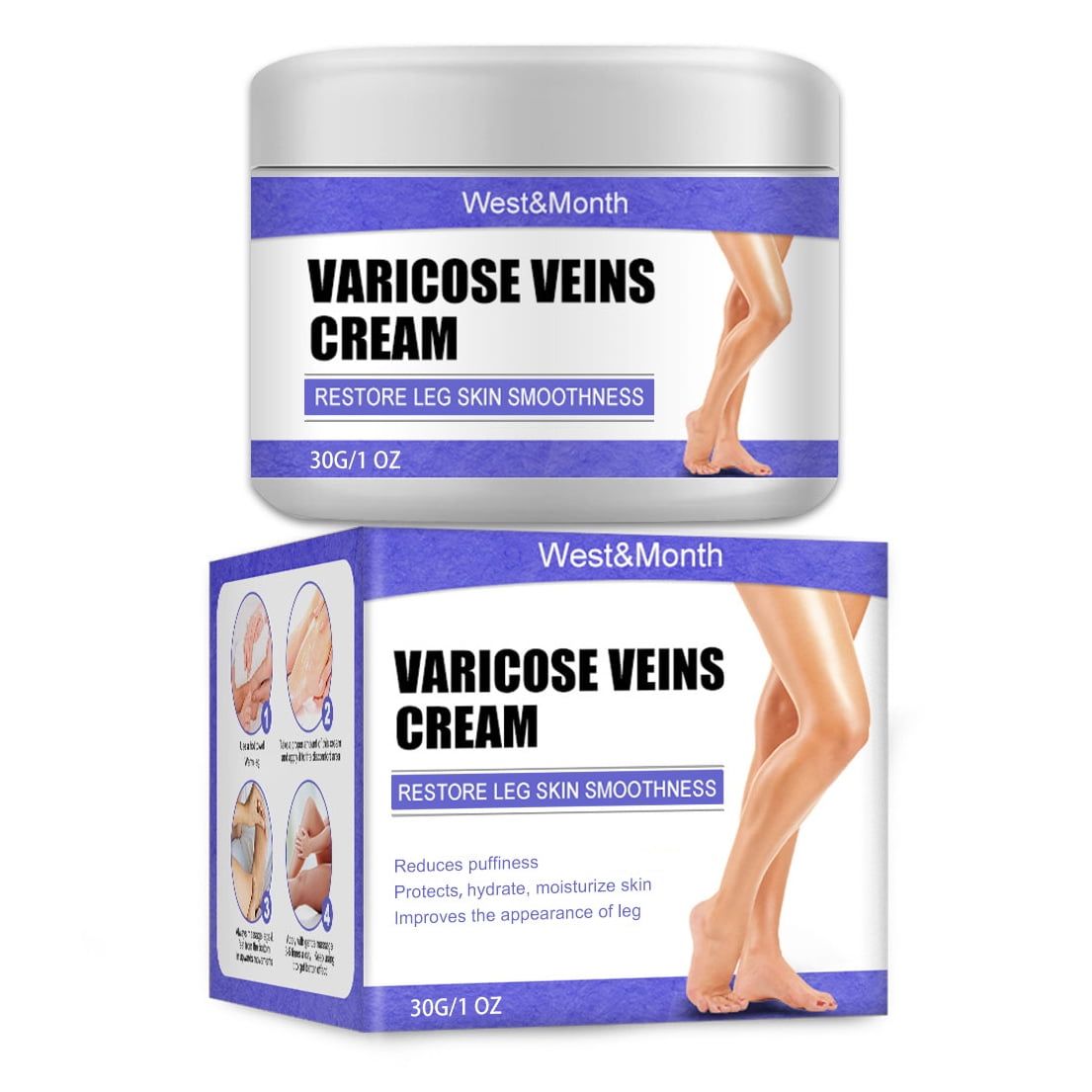 Vein repair cream, massage to relieve earthworm leg muscle bulge pain