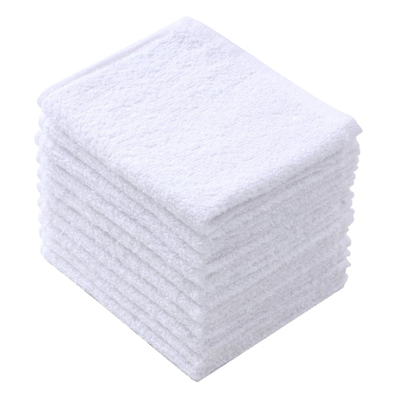 Veinchycot 10-Pack Kitchen Dishcloths for Washing Dishes, 100% Cotton Dish Rags for Drying and Clearing,10x11 inches,White