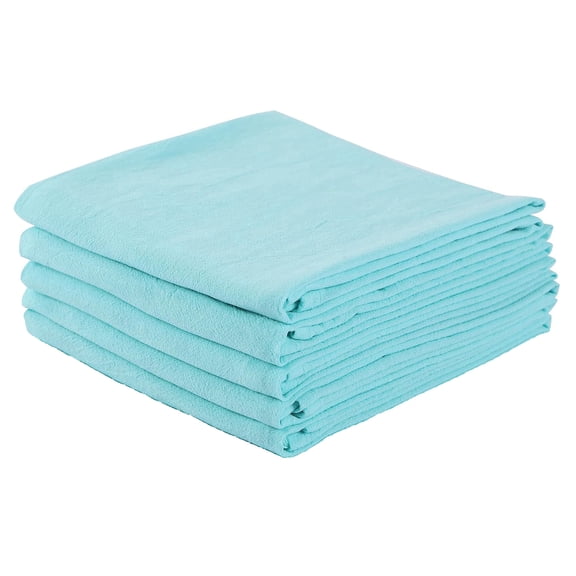 Veinchycot 100% Cotton Flour Sack Towels, 5-Pack Highly Absorbent Dishcloths,Plain Tea Towels for Drying & Cleaning,20x 28 inches,Teal