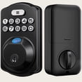 thumbnail image 1 of Veise Fingerprint Keyless Entry Door Lock, Electronic Keypad Deadbolt for Front Door, Anti-Peeping, Matte Black, 1 of 8