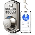 thumbnail image 1 of Veise Built-in Wifi Fingerprint Smart Lock, Keyless Entry Digital Keypad Deadbolt, Easy Installation, Auto Lock, Satin Nickel, 1 of 9