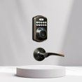 thumbnail image 1 of Veise Fingerprint Door Lock with 2 Lever Handles - Keyless Entry Door Lock, Electronic Keypad Deadbolt, Auto-Locking, Easy Installation, Oil Rubbed Bronze, 1 of 10