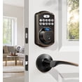 thumbnail image 1 of Veise Keyless Entry Door Lock with 2 Lever Handles, Fingerprint Door Lock, Digital Keypad Deadbolt, Easy Installation, Oil Rubbed Bronze, 1 of 10