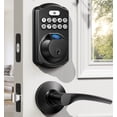 thumbnail image 1 of Veise Keyless Entry Door Lock with 2 Lever Handles, Fingerprint Door Lock, Digital Keypad Deadbolt, Easy Installation, Matte Black, 1 of 10