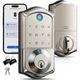 thumbnail image 1 of Veise Fingerprint Smart Door Lock, Keyless Entry, Digital Touchscreen, App Control, Auto Lock, Satin Nickel, 1 of 10