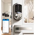 thumbnail image 1 of Veise Keyless Front Door Lock with Handle, Fingerprint Smart Lock, Keypad Deadbolt, App Control, Auto Lock, Satin Nickel, 1 of 11