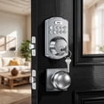 thumbnail image 1 of Veise Keyless Entry Door Lock with 2 Knobs Set, Electronic Keypad Deadbolt, Easy Installation Digital Smart Door Lock Set, Auto Lock, One-time Codes, Satin Nickel, 1 of 10