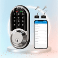 thumbnail image 1 of Veise Keyless Entry Smart Lock, Door Lock Keyless Entry, App Control, Touchscreen Keypad, Auto Lock, Satin Nickel, 1 of 8