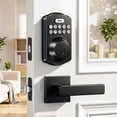 thumbnail image 1 of Veise Keyless Entry Door Lock with 2 Lever Handles Set, Electronic Keypad Deadbolt, Easy Installation Digital Smart Door Lock Set, Matte Black, 1 of 10