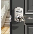thumbnail image 1 of Veise Keypad Door Lock with Handle, Keyless Entry for Front Door & Bedroom, Electronic Lock with Code, Auto-Locking, Easy Installation, Passage Mode, Satin Nickel, 1 of 9