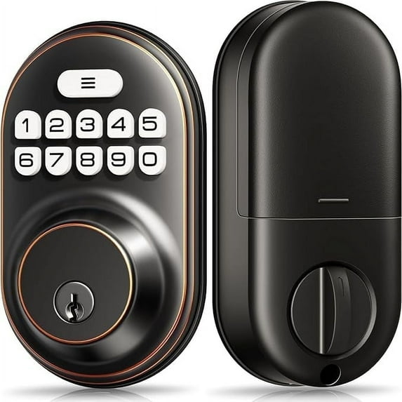 Veise Smart Door Lock, Keyless Deadbolt Lock, Electronic Keypad, Easy Install, Oil Rubbed Bronze