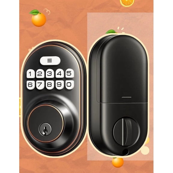 Veise Smart Door Lock, Keyless Deadbolt Lock, Electronic Keypad, Easy Install, Oil Rubbed Bronze